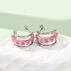 Rack Plating Brass Enamel Stud Earrings KK-CBAB1AF-38B-P-1