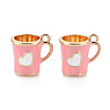 Rack Plating Alloy Enamel Charms ENAM-T015-013C-NR-1
