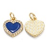 Brass Micro Pave Clear Cubic Zirconia Pendants ZIRC-M115-43G-C-2