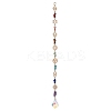 Chakra Natural & Synthetic Gemstone Chip Hanging Suncatchers HJEW-JM02361-1