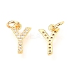 Brass Micro Pave Cubic Zirconia Charms ZIRC-O037-09G-2