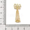 Brass Micro Pave Clear Cubic Zirconia Pendants KK-D228-02G-01-3