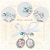 Tibetan Style Alloy & Glass Photo Frame Pendant HJEW-CA0001-06-5