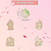 25Pcs 5 Style Zinc Alloy Enamel Pendants ENAM-SZ0004-33-2
