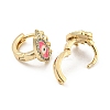 Eye Real 18K Gold Plated Brass Hoop Earrings EJEW-L269-079G-2