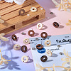 20Pcs 2 Styles Donut Shape Natural Ash Wood Stud Earring Findings EJEW-TA0001-35-6