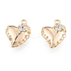 Brass Micro Pave Clear Cubic Zirconia Charms KK-N216-584LG-2