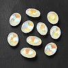 Mocha Fluorescent Style Glass Rhinestone Cabochons GGLA-M005-01B-001MK-1
