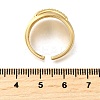 Brass Micro Pave Cubic Zirconia Adjustable Open Cuff Rings for Women RJEW-K292-11G-5