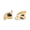 Brass Micro Pave Black Cubic Zirconia Pendants KK-G415-32G-3
