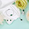 Cubic Zirconia Oval Pendant Necklace & Link Bracelet & Cuff Ring & Stud Earrings SJEW-SZC0001-01B-4