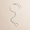 Luminous Resin Round Beaded with Glass Seed Beaded Anklets WG45460-03-2
