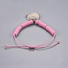 Eco-Friendly Korean Waxed Polyester Cord Braided Bracelets BJEW-JB04264-M-5