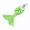 Polycotton(Polyester Cotton) Tassel Big Pendants Decorations FIND-T035-06E-RS-2