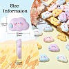 40Pcs 5 Colors Opaque Resin Cabochons CRES-CJ0001-62-2