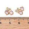 Brass Micro Pave Cubic Zirconia Pendants KK-A259-22G-02-3