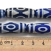 Blue Tibetan Style dZi Beads Strands TDZI-NH0001-B14-01-5