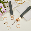 2 Sets Zinc Alloy Nylon Rubber Keychains KEYC-HS0001-12B-5