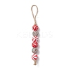Wood Beads Pendant Decoraiton HJEW-JM02270-3