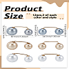 12Pcs 6 Styles Double Round Imitation Pearl Brooch JEWB-LP0005-03-2