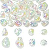 32Pcs 8 Styles UV Plating Opaque Acrylic Beads OACR-CJ0002-77-1