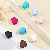 CHGCRAFT 16Pcs 8 Colors Food Grade Eco-Friendly Silicone Beads SIL-CA0001-83-5