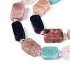 Natural Sodalite & Rhodonite & Prehnite & Amethyst & Rose Quartz & Flower Amazonite & Sunstone Beads Strands G-N358-02A-01-4