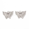 Brass Micro Pave Cubic Zirconia Pendants KK-E068-VB285-2