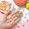 100Pcs 10 Styles Opaque Resin Imitation Food Cabochons RESI-CJ0003-64-4