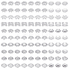 100Pcs 10 Styles Brass Bead Caps KK-PH0012-35S-1