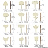 60Pcs 12 Styles Wood Pieces WOOD-CJ0002-05-9