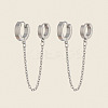 304 Stainless Steel Double Hoop Earrings MR5032-1