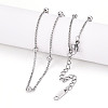 Non-Tarnish 304 Stainless Steel Satellite Chain Necklace for Men Women LS-NJEW-E076-01P-1