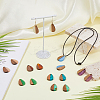 16Pcs 8 Colors Transparent Resin & Walnut Wood Big Pendants RESI-HS0001-01D-5
