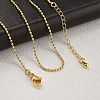Brass Faceted Ball Chains Necklaces for Women NJEW-D302-21G-3