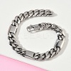 304 Stainless Steel Cuban Link Chain Bracelets for Women BJEW-G779-04B-P-1
