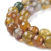 Dyed Natural Dragon Veins Agate Beads Strands G-C065-6mm-30-3