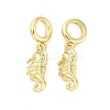Brass Micro Pave Cubic Zirconia European Dangle Charms KK-D325-20G-01-1