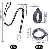 36Pcs Silicone Rings with 6Pcs Polyester Necklace Lanyard Anti-Loss Pendant Holder DIY-GF0008-08A-2