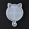 DIY Cat's Head Display Tray Silhouette Silicone Molds DIY-G058-D02-3