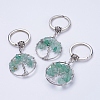 Natural/Synthetic Mixed Stone Keychain KEYC-E023-03-3