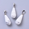 Natural Howlite Pendants G-G804-A13-1