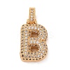 Brass Micro Pave Cubic Zirconia Pendants KK-C076-29B-G01-1