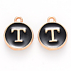 Golden Plated Alloy Charms LS-ENAM-S118-02T-1