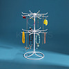 2-Tier Rotatable Iron Jewelry Display Organizer Holder for Necklaces PW-WGF40E6-02-1