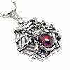 Alloy Glass Pendant Necklaces NJEW-S381-098-1