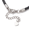 3MM Round Braided Leather Bracelet Making AJEW-JB01541-5