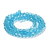 Transparent Electroplate Glass Beads Strands GLAA-F029-2mm-A19-2