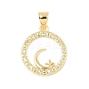 Brass Micro Pave Cubic Zirconia Pendants KK-D357-16A-G-1