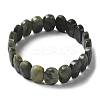 Natural Chinese Southern Jade Beaded Stretch Bracelet G-E010-01-03-1